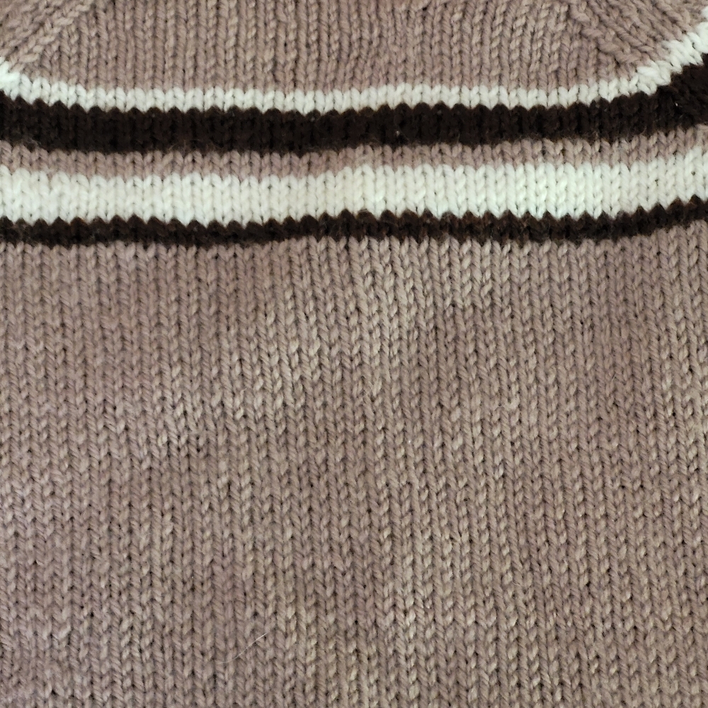 Handmade vintage toddler boys sweater in tan knit 2T - Picture 5 of 5